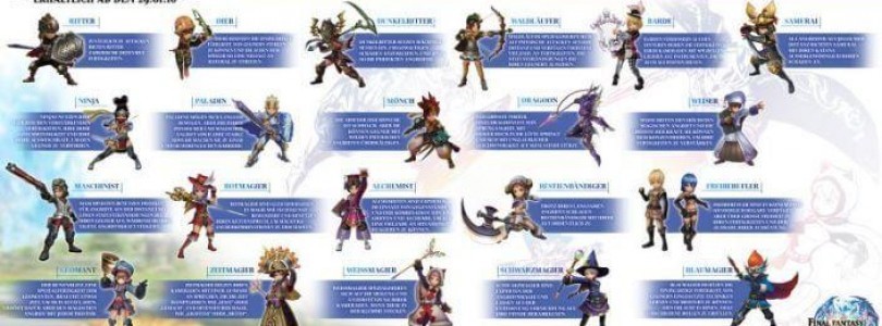 Final Fantasy Explorers – Alle 21 Job-Klassen vorgestellt